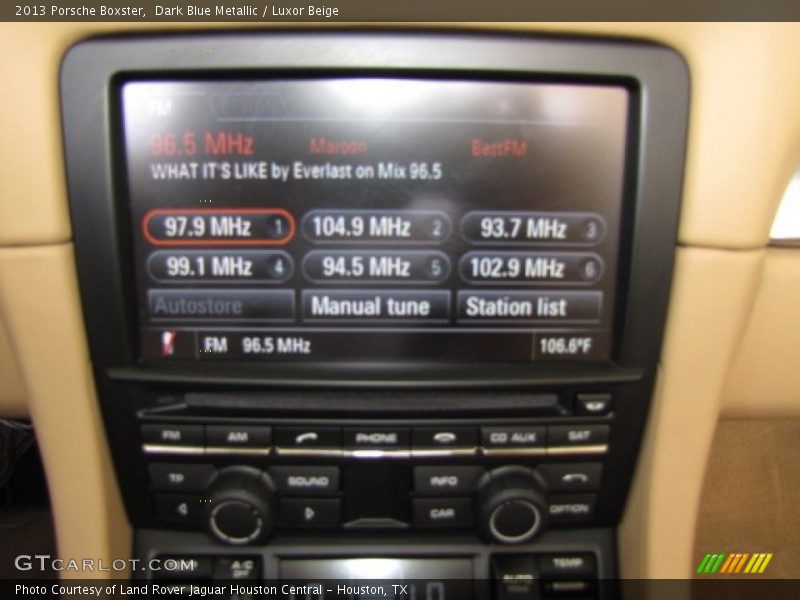 Audio System of 2013 Boxster 