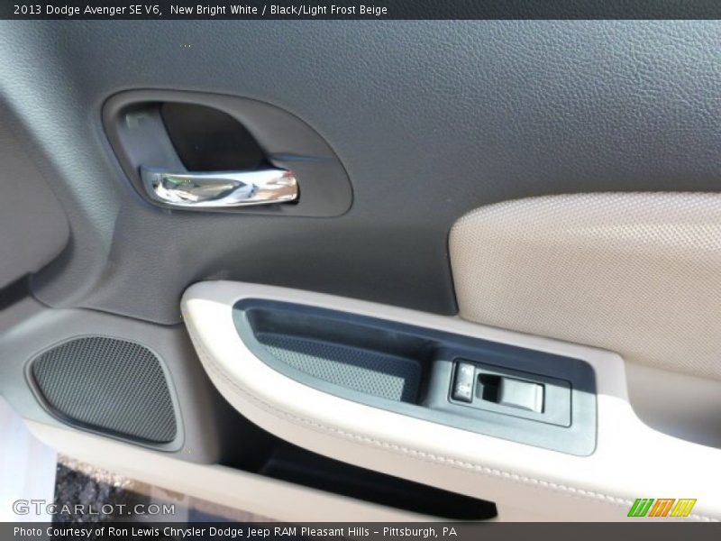 New Bright White / Black/Light Frost Beige 2013 Dodge Avenger SE V6
