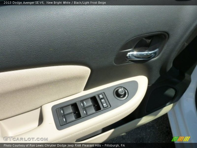 New Bright White / Black/Light Frost Beige 2013 Dodge Avenger SE V6