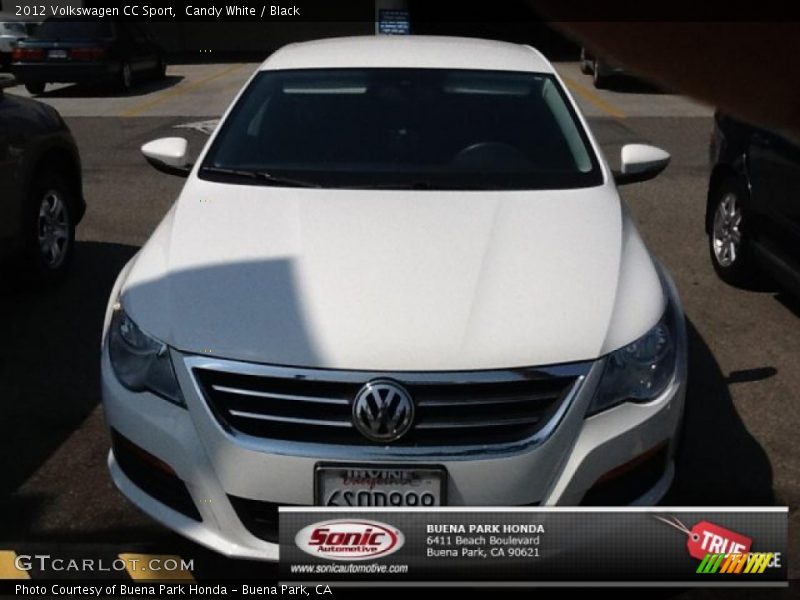 Candy White / Black 2012 Volkswagen CC Sport