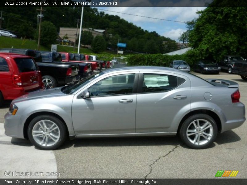 Billet Silver Metallic / Black/Red 2013 Dodge Avenger SXT V6