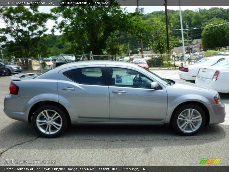 Billet Silver Metallic / Black/Red 2013 Dodge Avenger SXT V6