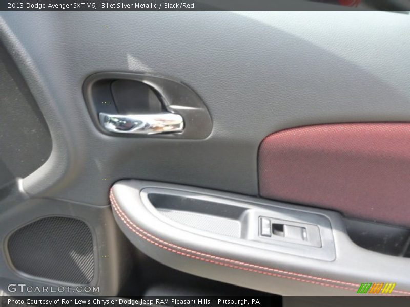 Billet Silver Metallic / Black/Red 2013 Dodge Avenger SXT V6