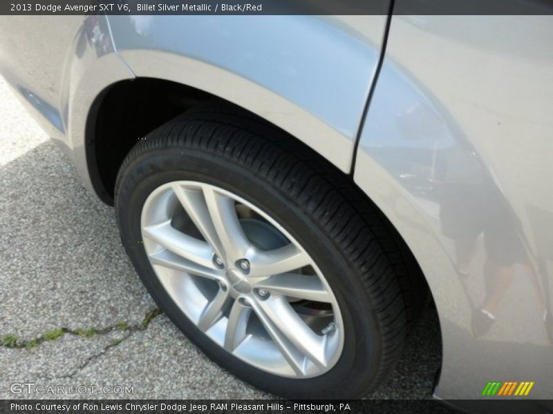 Billet Silver Metallic / Black/Red 2013 Dodge Avenger SXT V6