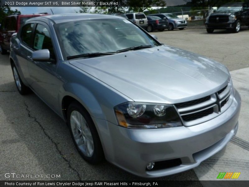 Billet Silver Metallic / Black/Red 2013 Dodge Avenger SXT V6