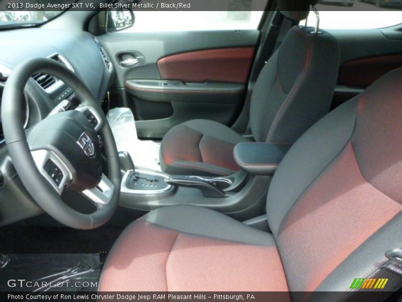 Billet Silver Metallic / Black/Red 2013 Dodge Avenger SXT V6