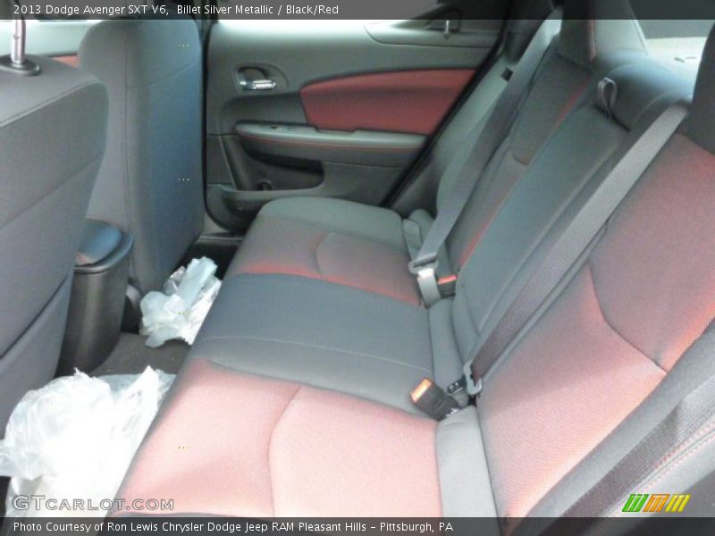 Billet Silver Metallic / Black/Red 2013 Dodge Avenger SXT V6