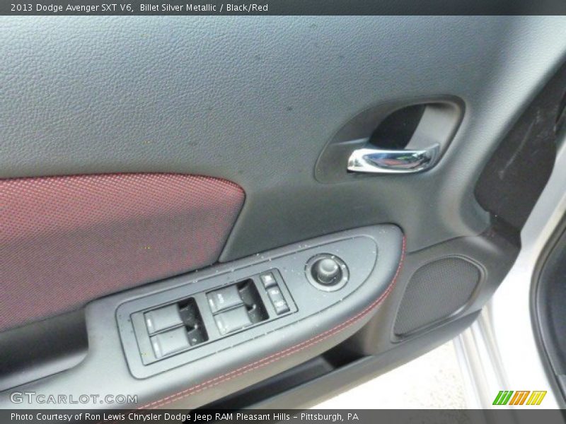 Billet Silver Metallic / Black/Red 2013 Dodge Avenger SXT V6