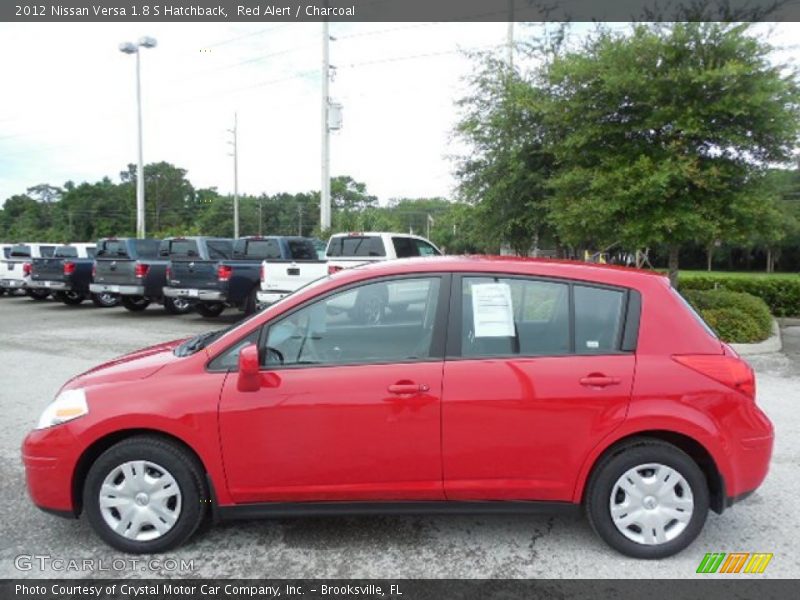 Red Alert / Charcoal 2012 Nissan Versa 1.8 S Hatchback