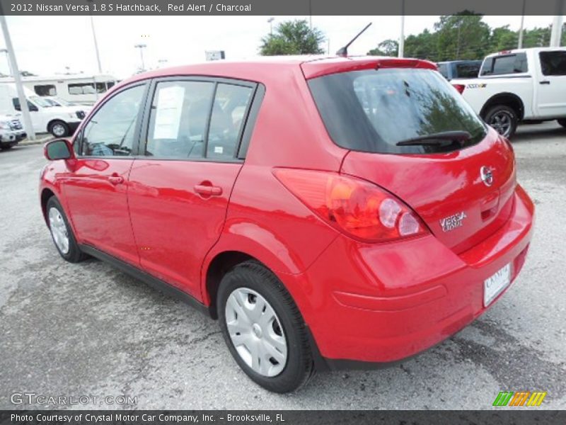 Red Alert / Charcoal 2012 Nissan Versa 1.8 S Hatchback
