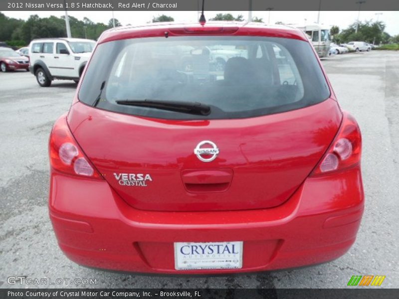 Red Alert / Charcoal 2012 Nissan Versa 1.8 S Hatchback