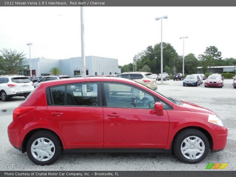 Red Alert / Charcoal 2012 Nissan Versa 1.8 S Hatchback