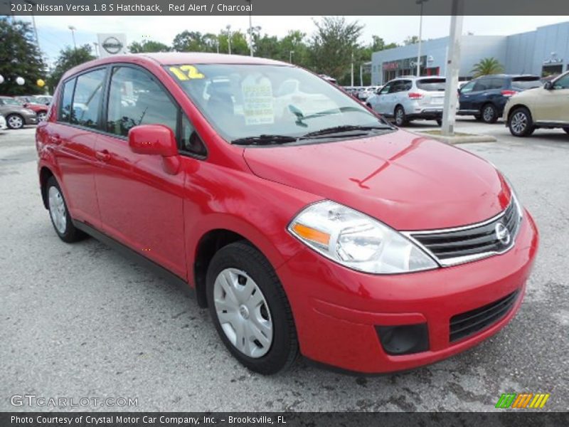Red Alert / Charcoal 2012 Nissan Versa 1.8 S Hatchback