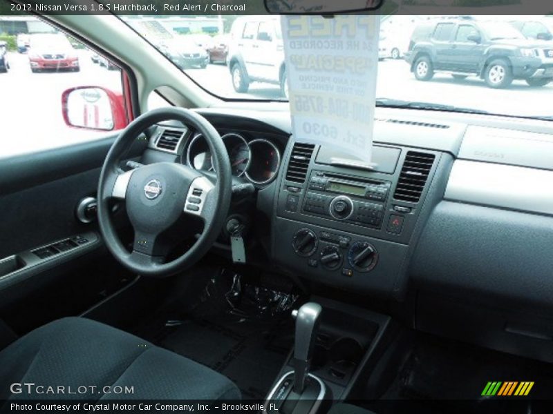 Red Alert / Charcoal 2012 Nissan Versa 1.8 S Hatchback