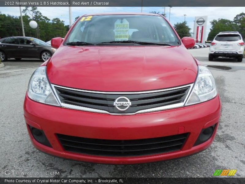 Red Alert / Charcoal 2012 Nissan Versa 1.8 S Hatchback