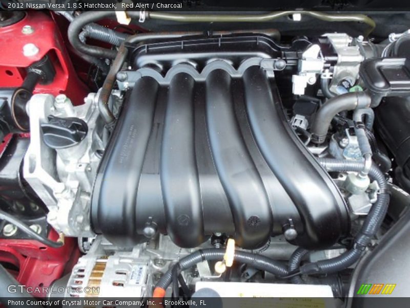 Red Alert / Charcoal 2012 Nissan Versa 1.8 S Hatchback