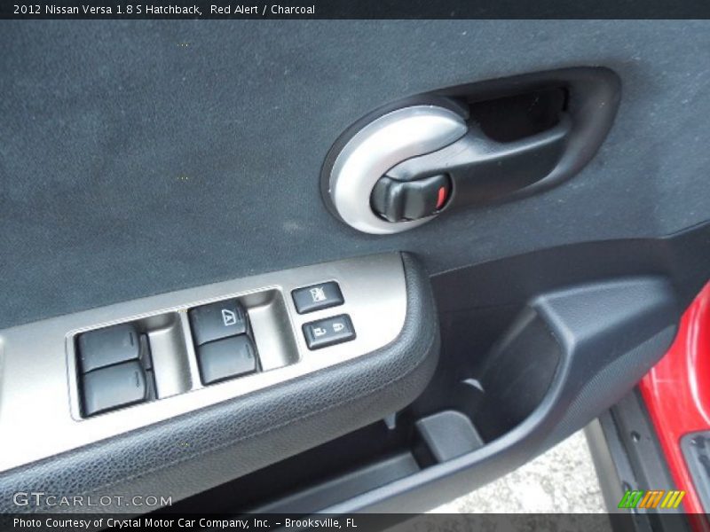 Red Alert / Charcoal 2012 Nissan Versa 1.8 S Hatchback