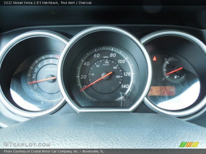 Red Alert / Charcoal 2012 Nissan Versa 1.8 S Hatchback