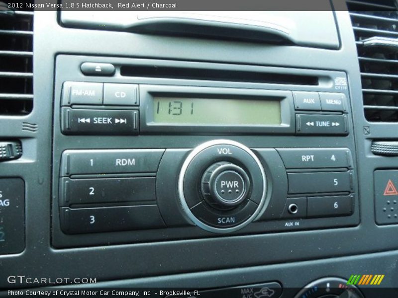 Red Alert / Charcoal 2012 Nissan Versa 1.8 S Hatchback
