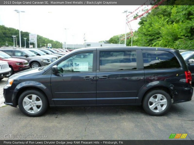 Maximum Steel Metallic / Black/Light Graystone 2013 Dodge Grand Caravan SE
