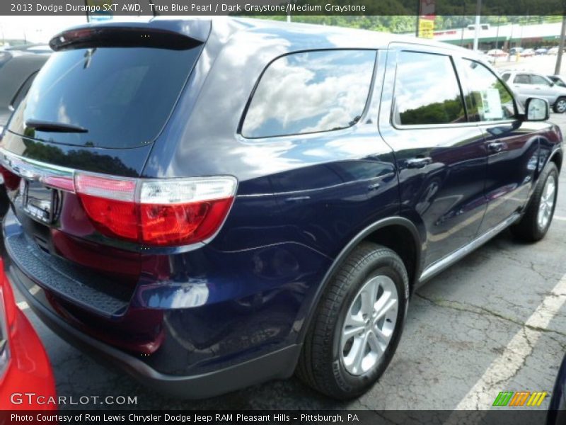 True Blue Pearl / Dark Graystone/Medium Graystone 2013 Dodge Durango SXT AWD