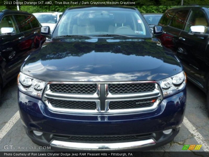 True Blue Pearl / Dark Graystone/Medium Graystone 2013 Dodge Durango SXT AWD
