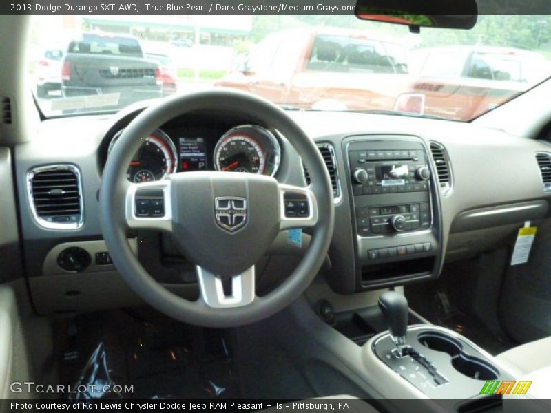True Blue Pearl / Dark Graystone/Medium Graystone 2013 Dodge Durango SXT AWD
