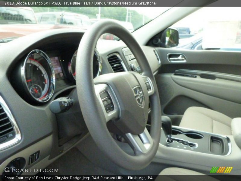 True Blue Pearl / Dark Graystone/Medium Graystone 2013 Dodge Durango SXT AWD