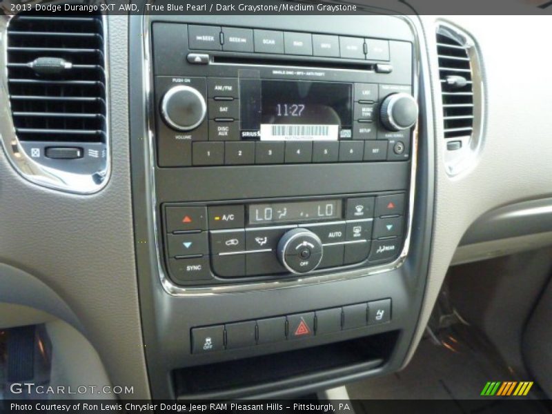 True Blue Pearl / Dark Graystone/Medium Graystone 2013 Dodge Durango SXT AWD