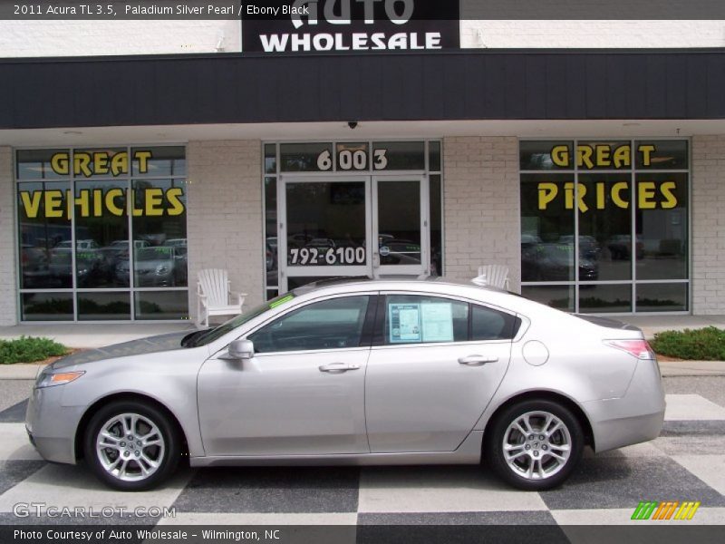 Paladium Silver Pearl / Ebony Black 2011 Acura TL 3.5