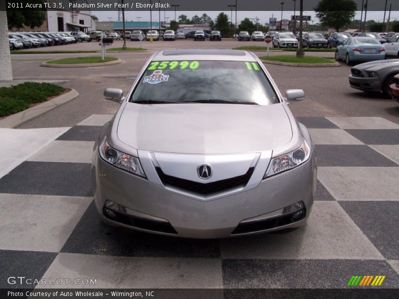 Paladium Silver Pearl / Ebony Black 2011 Acura TL 3.5