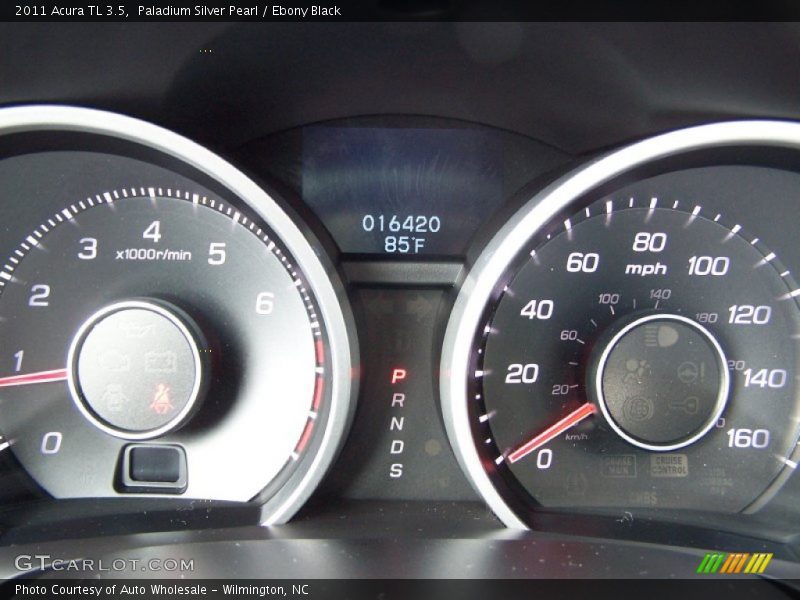 Paladium Silver Pearl / Ebony Black 2011 Acura TL 3.5