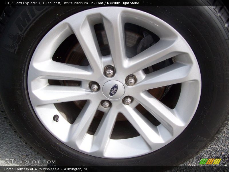 White Platinum Tri-Coat / Medium Light Stone 2012 Ford Explorer XLT EcoBoost