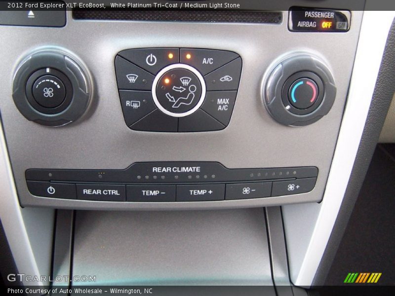 White Platinum Tri-Coat / Medium Light Stone 2012 Ford Explorer XLT EcoBoost