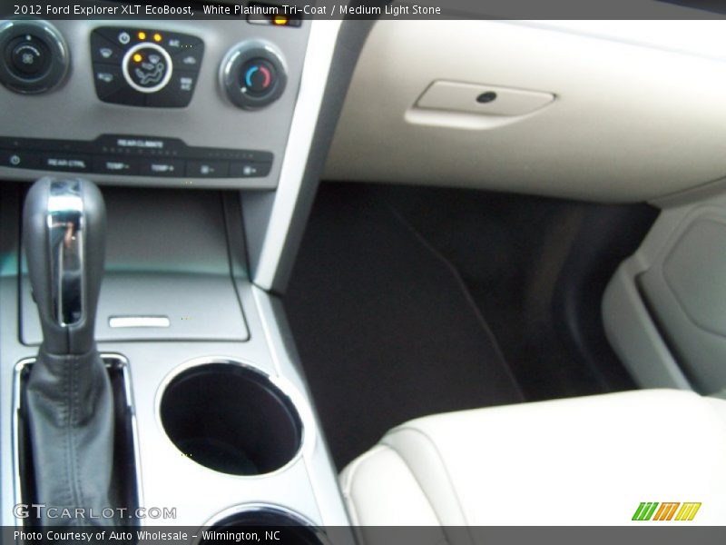 White Platinum Tri-Coat / Medium Light Stone 2012 Ford Explorer XLT EcoBoost