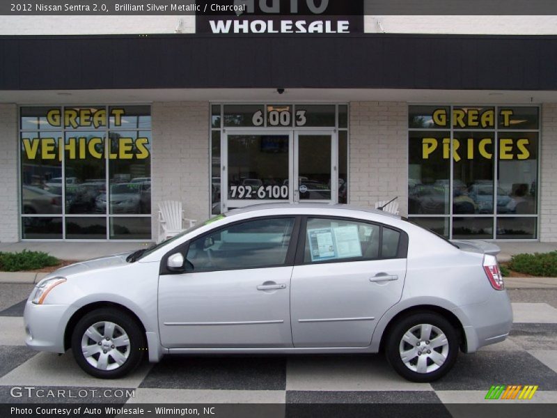 Brilliant Silver Metallic / Charcoal 2012 Nissan Sentra 2.0