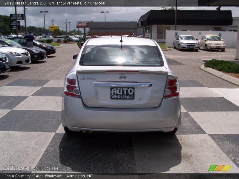 Brilliant Silver Metallic / Charcoal 2012 Nissan Sentra 2.0