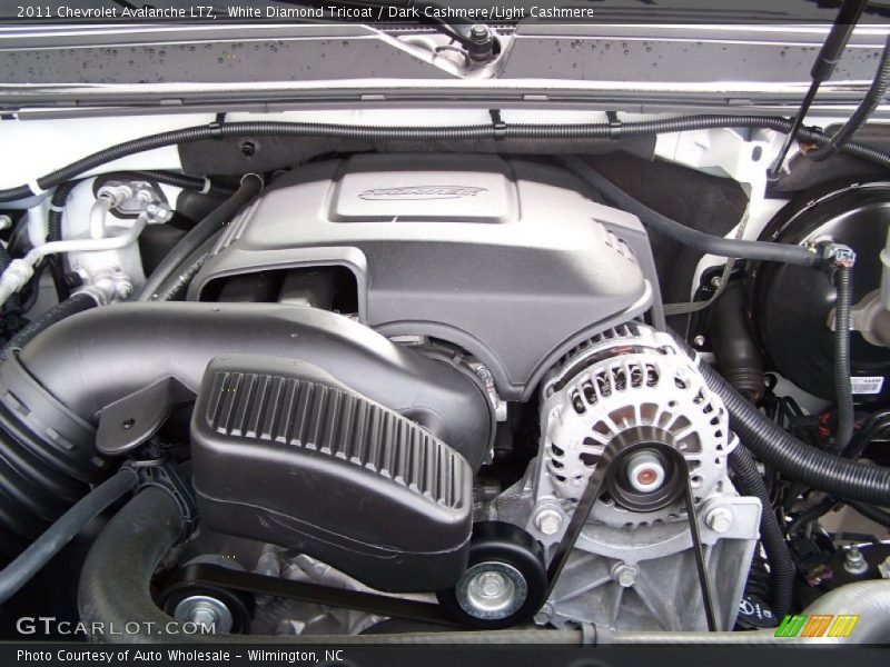 White Diamond Tricoat / Dark Cashmere/Light Cashmere 2011 Chevrolet Avalanche LTZ