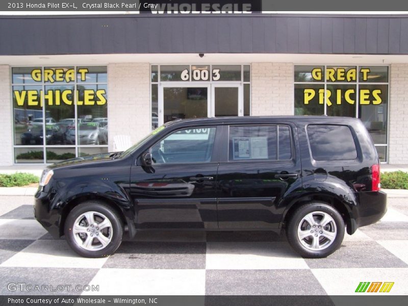 Crystal Black Pearl / Gray 2013 Honda Pilot EX-L