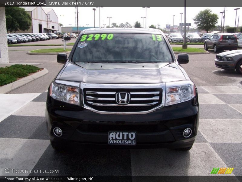 Crystal Black Pearl / Gray 2013 Honda Pilot EX-L