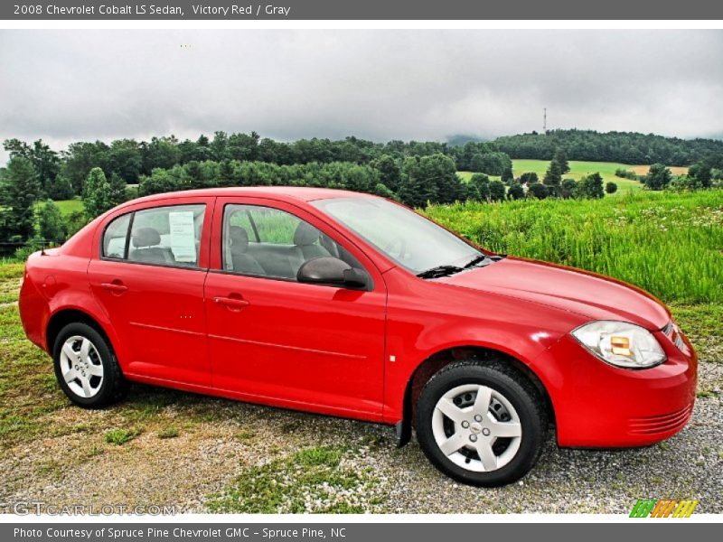 Victory Red / Gray 2008 Chevrolet Cobalt LS Sedan