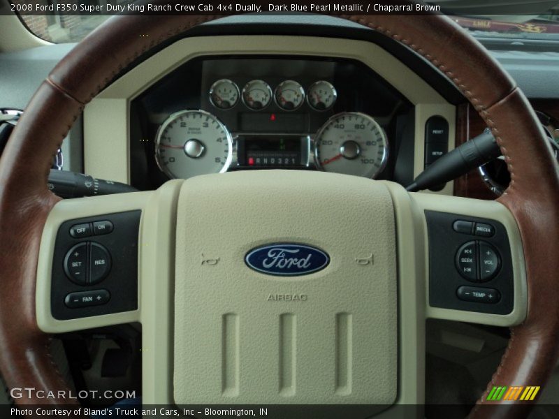 Dark Blue Pearl Metallic / Chaparral Brown 2008 Ford F350 Super Duty King Ranch Crew Cab 4x4 Dually