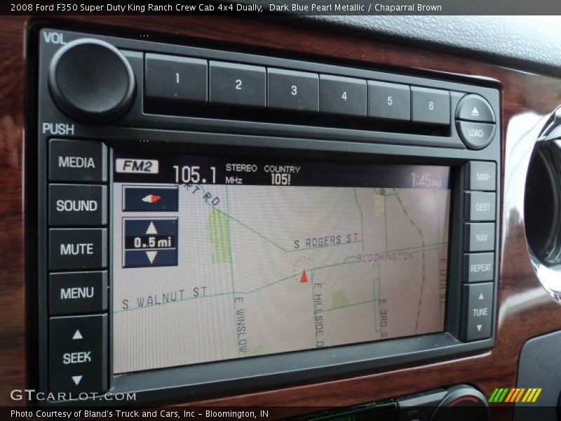 Dark Blue Pearl Metallic / Chaparral Brown 2008 Ford F350 Super Duty King Ranch Crew Cab 4x4 Dually