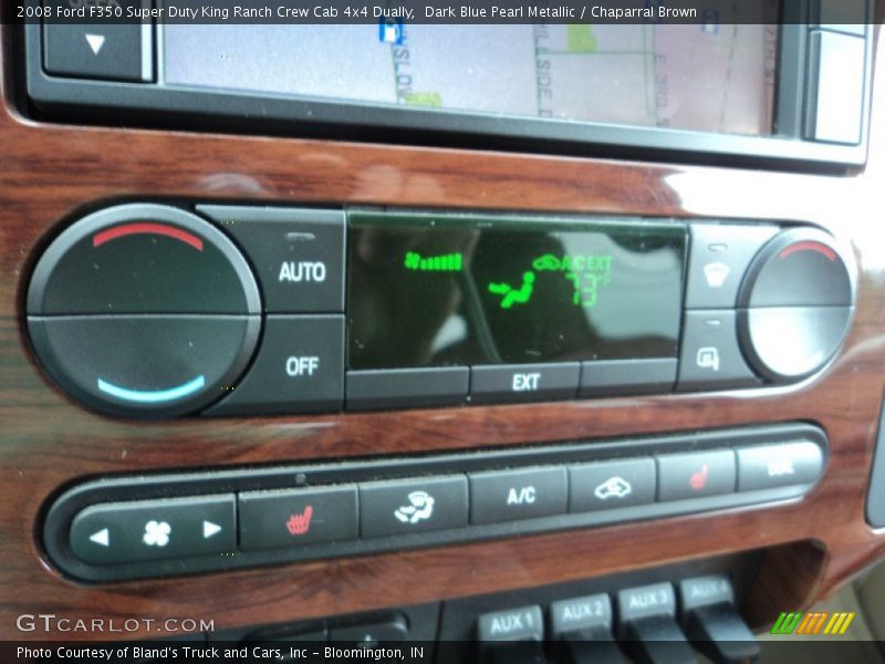 Dark Blue Pearl Metallic / Chaparral Brown 2008 Ford F350 Super Duty King Ranch Crew Cab 4x4 Dually