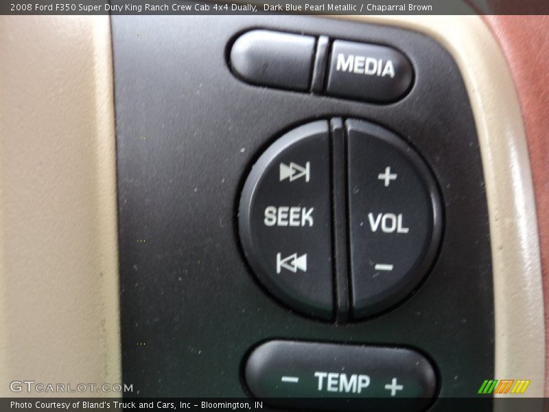 Dark Blue Pearl Metallic / Chaparral Brown 2008 Ford F350 Super Duty King Ranch Crew Cab 4x4 Dually