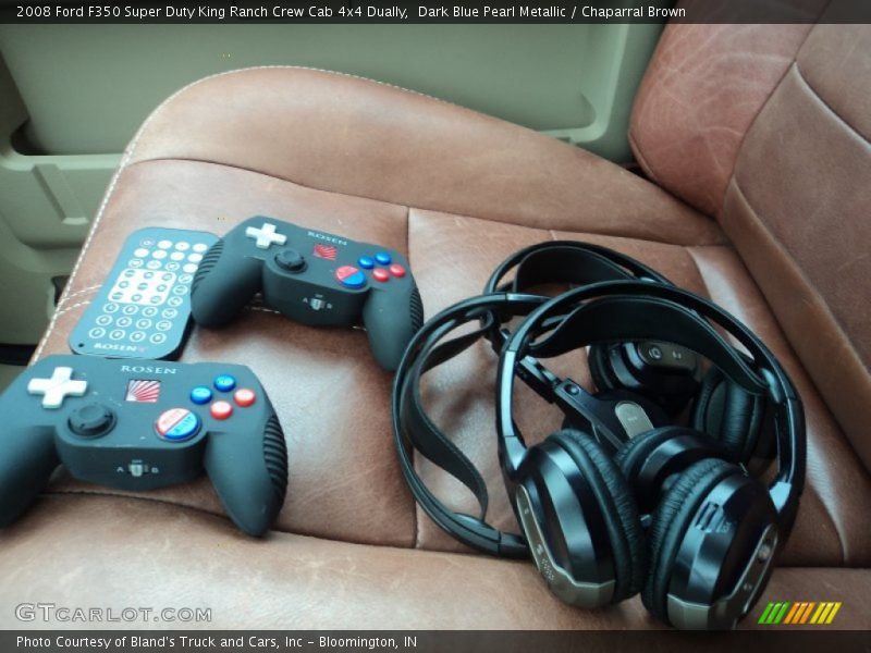 Dark Blue Pearl Metallic / Chaparral Brown 2008 Ford F350 Super Duty King Ranch Crew Cab 4x4 Dually