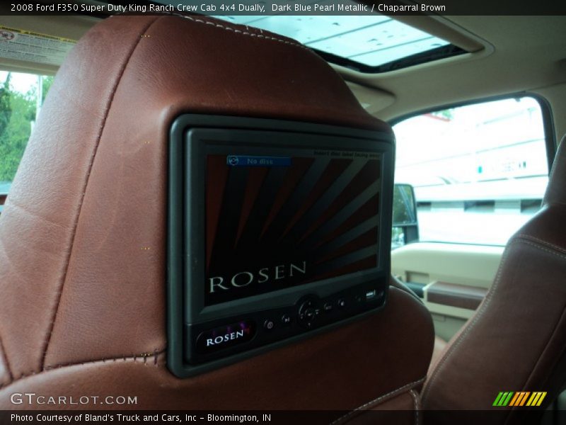 Dark Blue Pearl Metallic / Chaparral Brown 2008 Ford F350 Super Duty King Ranch Crew Cab 4x4 Dually