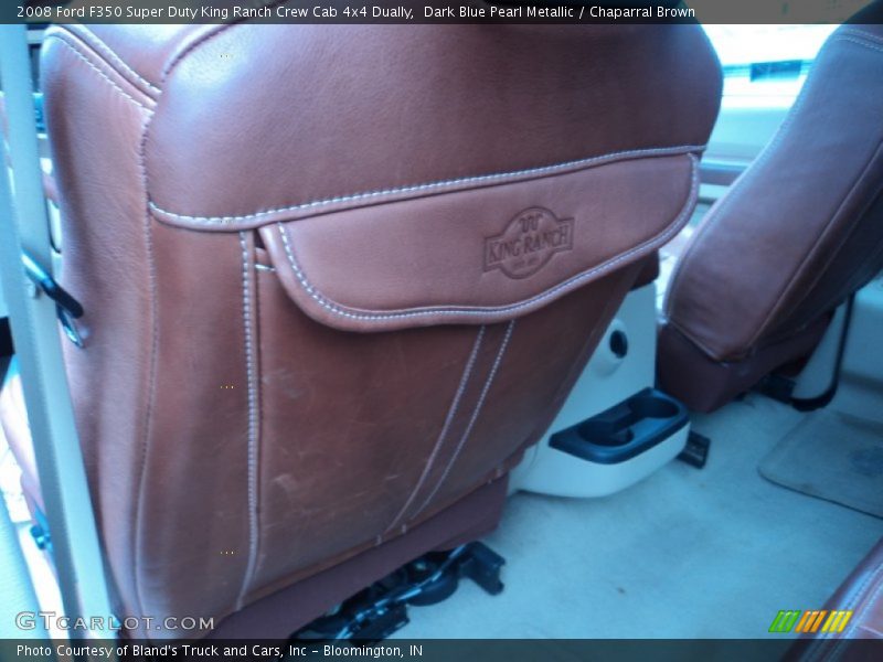 Dark Blue Pearl Metallic / Chaparral Brown 2008 Ford F350 Super Duty King Ranch Crew Cab 4x4 Dually