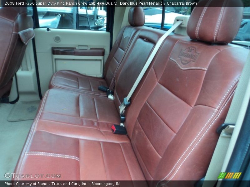 Dark Blue Pearl Metallic / Chaparral Brown 2008 Ford F350 Super Duty King Ranch Crew Cab 4x4 Dually