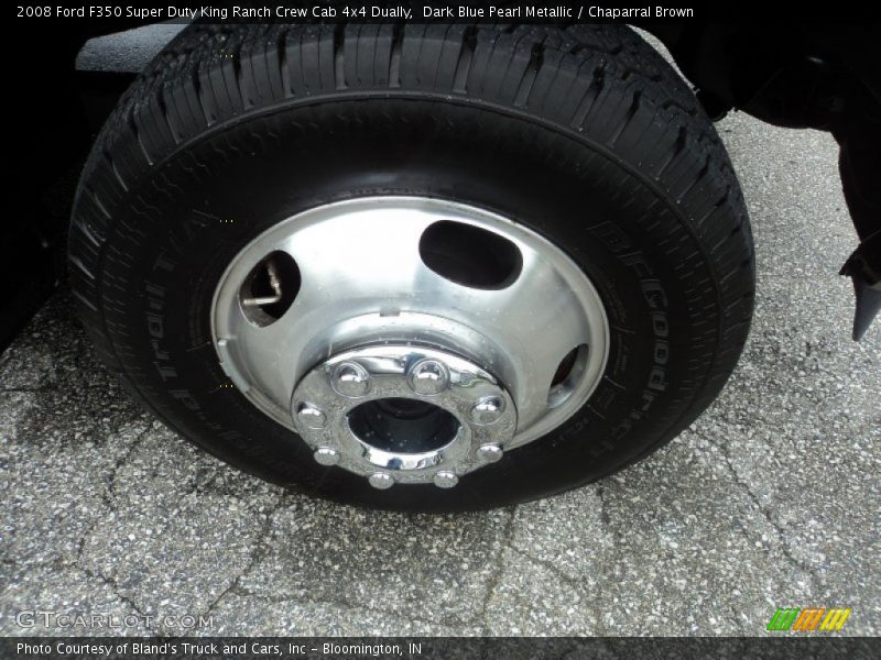 Dark Blue Pearl Metallic / Chaparral Brown 2008 Ford F350 Super Duty King Ranch Crew Cab 4x4 Dually